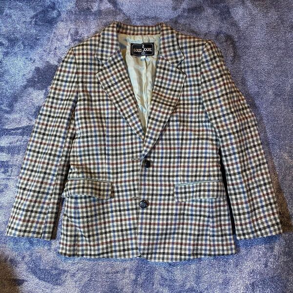 古着 70’s LOUIS JOONE レトロ ジャパンビンテージ ルイジョーネ 70年代 グレンチェック柄 ジャケット