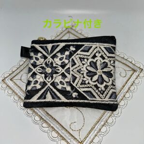 インド刺繍リボン ミニポーチ
