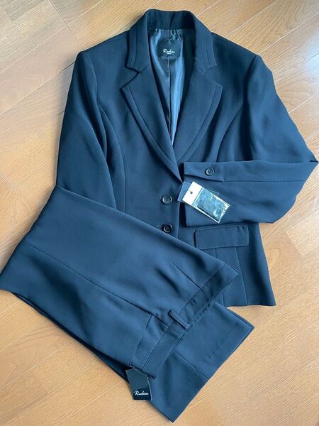 【新品】3点ジャケットパンツバッグ★フォーマル冠婚葬祭MUJIユニクロ スーツ パンツ ブラック 黒