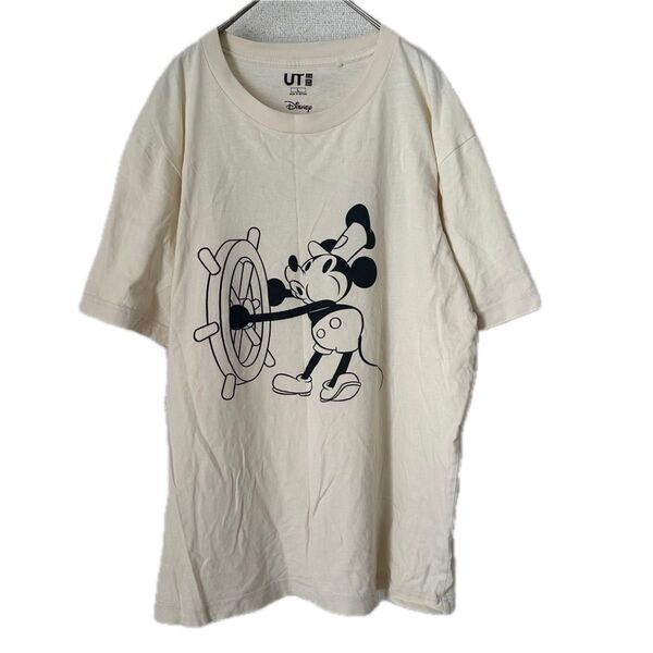 UNIQLO ユニクロ UT 半袖 Tシャツ 古着卸 ホワイト L ミッキー ディズニー キャラT レトロ コミック 漫画