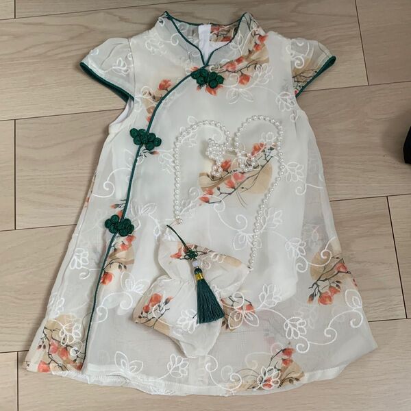 子供服 ベビー服 チャイナ ドレス ショルダー付 ワンピース キッズ