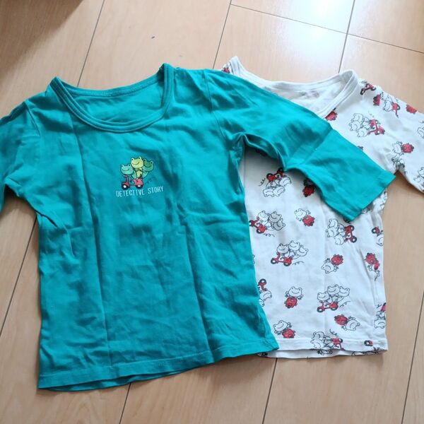 子供服 トップス 3枚セット 90cm 肌着 長袖 七分袖 カエル 春秋 キッズ