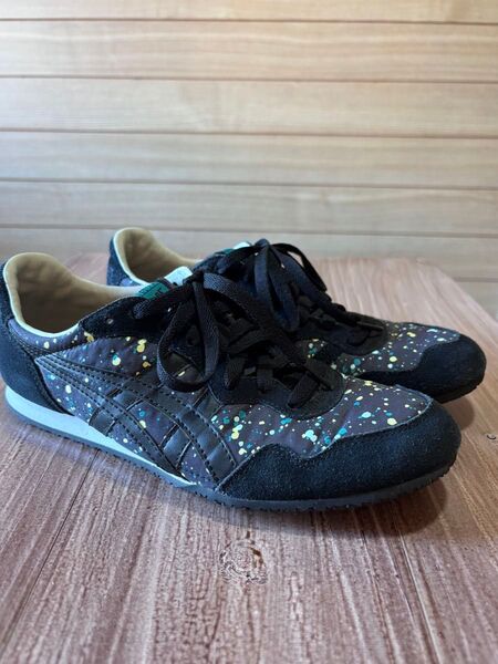 Onitsuka Tiger SERRANO オニツカタイガー スニーカー ブラック ペイント レア セラーノ 25.5 美品
