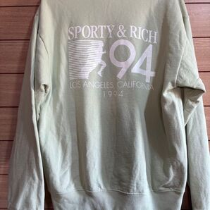 Sporty & Rich ロゴスウェット グリーン系 スポーティアンドリッチ スエット USA製