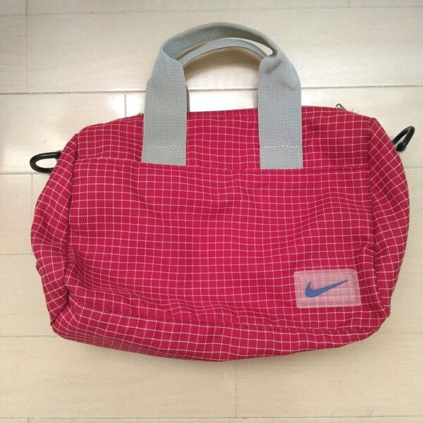 OLD オールド NIKE ナイキ 90s 00s 赤 チェック柄 ハンドバッグ ビンテージ ヴィンテージ vintage
