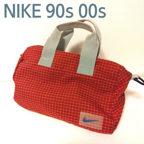 OLD オールド NIKE ナイキ 90s 00s 赤 チェック柄 ハンドバッグ ビンテージ ヴィンテージ vintage