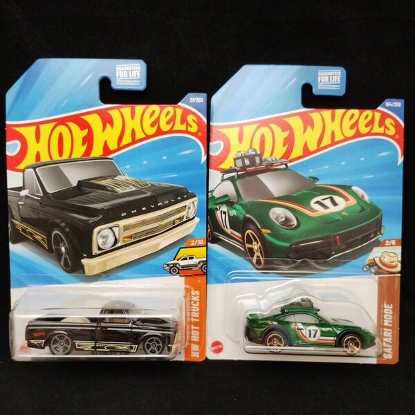 ホットウィール USカード 67 シェビー C10 ポルシェ 911 ラリー 2台SET CHEVY PORSCHE