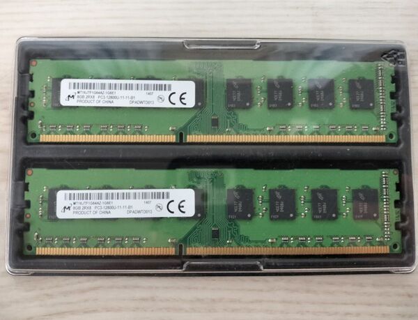 ★☆Micron☆PC3-12800U (DDR3-1600)☆8GB 2枚☆16GB☆デスクトップパソコン用メモリ☆★