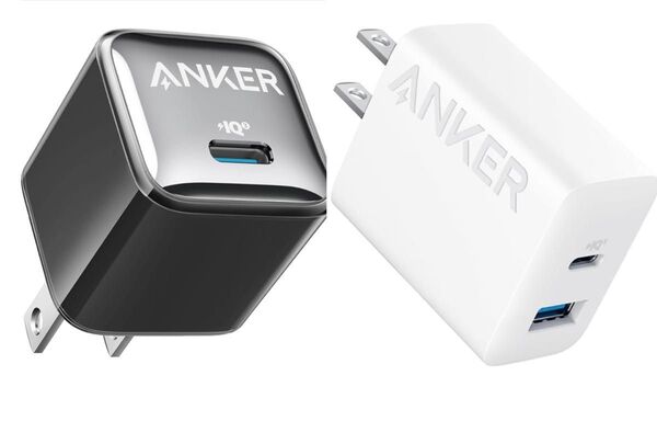 nker Charger PSE技術基準適合/USB PD対応/20W急速充電器 20w USB2port USB-Cタイプセット
