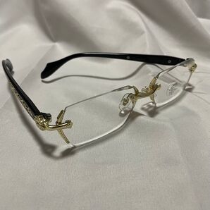 新品 メガネ リムレス ゴールド 眼鏡 サングラス 韓国 海外 メタル ラップ フレーム めがね リムレス 眼鏡 ブルーライト