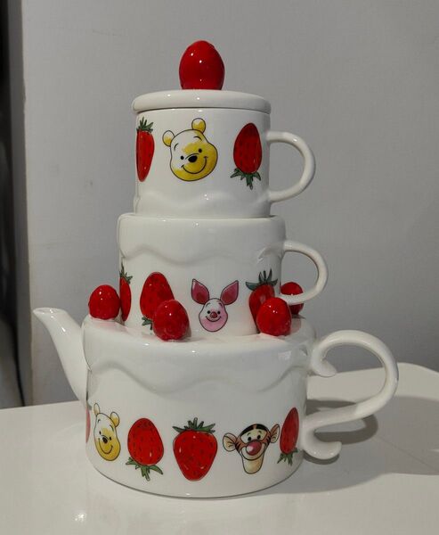 Francfranc×Disneyコラボ くまのプーさんケーキ型ティーポットセット