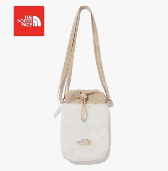 THE NORTH FACE ノースフェイス ガールズ ファークロスバッグ ショルダー ストリングバッグ クリーム色 海外限定