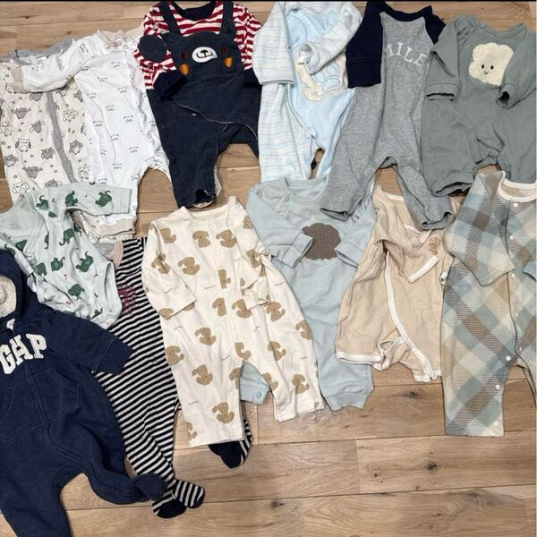 60〜70サイズ 長袖ロンパース まとめ売り 男の子 gap H&Mプチバトー ベビー服