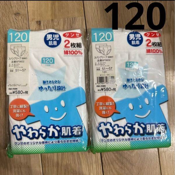 新品 グンゼ 120 男の子 ブリーフ 4枚セット 綿100% パンツ 下着