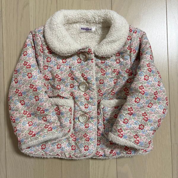 キッズ ボアジャケット 花柄 95cm 冬服