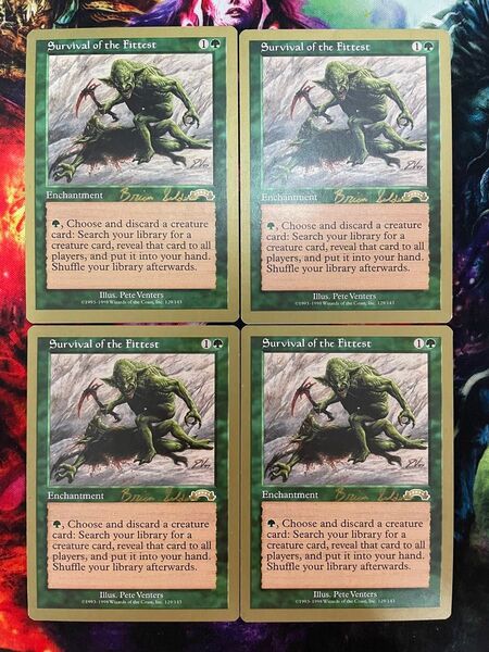 適者生存 4枚組 英語 金枠 MTG