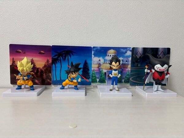 ドラゴンボールDAIMAパネル付きフィギュア 孫悟空&ベジータ&ゴマー&スーパーサイヤ人孫悟空 4体セット