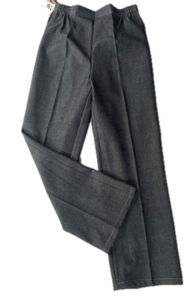 ストレッチダークグレーシルエットパンツ新品タグ付きSサイズスラックス