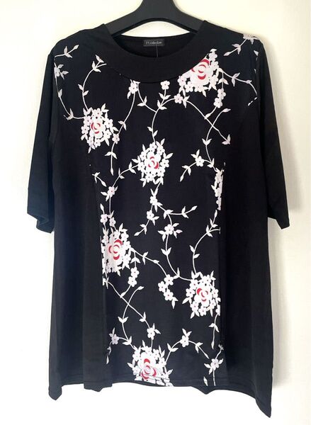 F.T.Collectionゆったり花柄Tシャツ韓国製新品タグ付プレゼント母の日