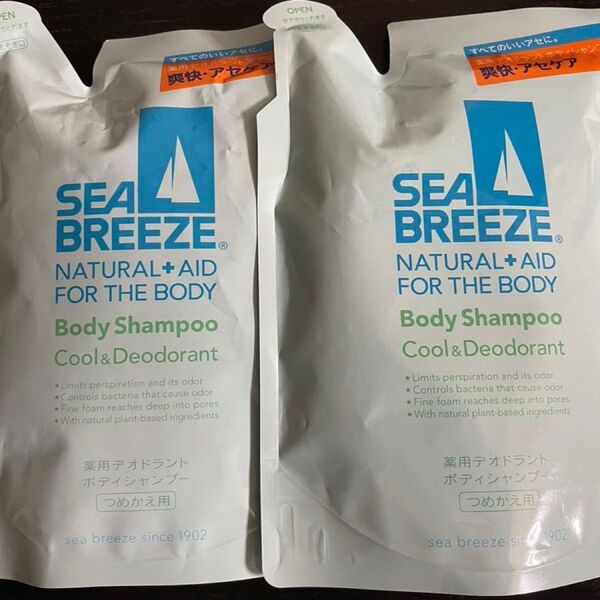 SEABREEZE シーブリーズ ボディシャンプー クール&デオ 詰替用 400ml 爽快アセケア 2個セット