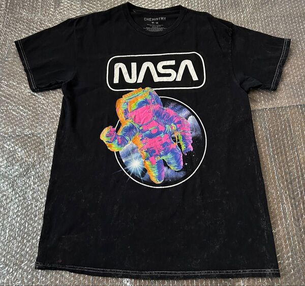 CHEMISTRY NASA ナサ 宇宙飛行士 カラフルプリント 企業ロゴ Tシャツ 半袖 サイズM