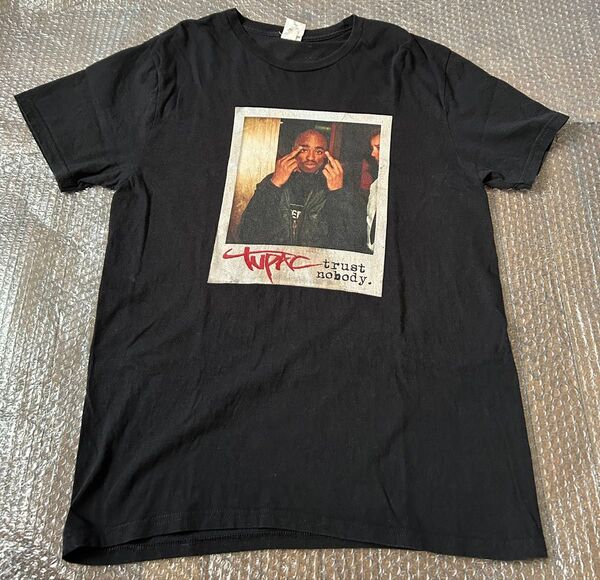 2PAC Trust Nobody プリントTシャツ ラップTシャツ ブラック 表記:M