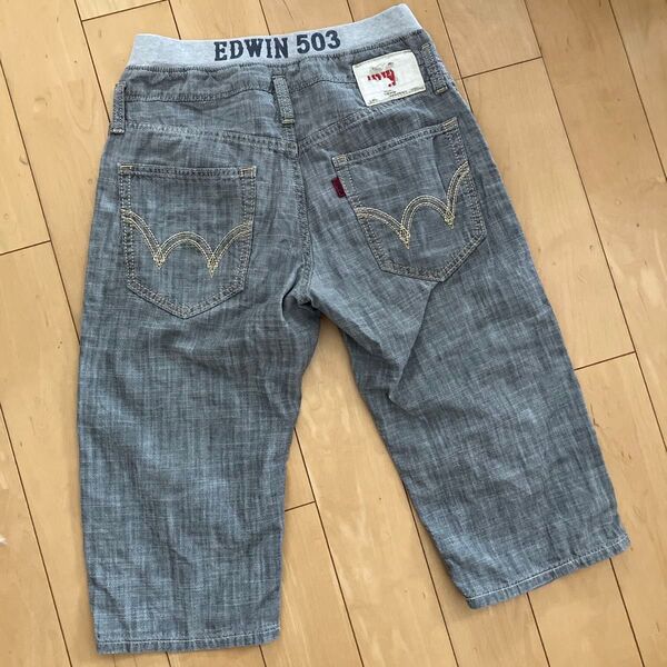 男の子 EDWIN エドウィン ハーフパンツ 170cm グレー 短パン