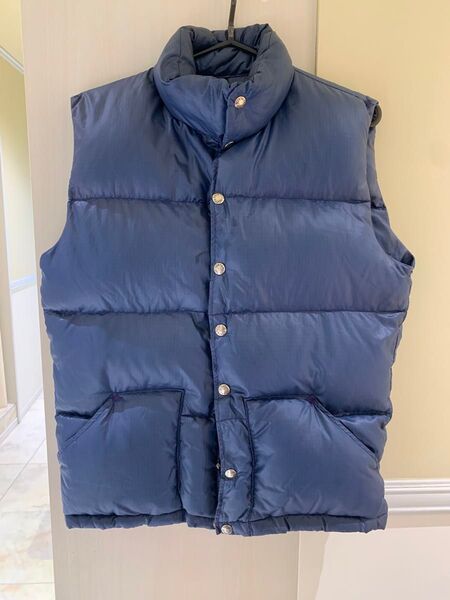 70s ノースフェイスTHE NORTH FACE 茶タグ ダウンベスト クレセントダウンワークス ヴィンテージ