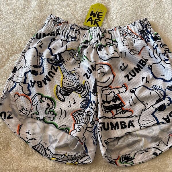 ZUMBA X PEANUTS High Low Mesh Shorts〈Wear It Out White〉XS