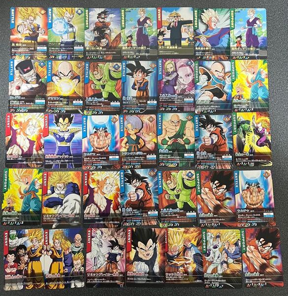【ジャンク品】ドラゴンボールデータカードダスz1金レア、ノーマル約35枚
