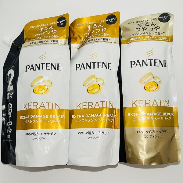 パンテーン エクストラダメージリペア シャンプー 600ml × 2個 & トリートメントinコンディショナー 600g × 1個