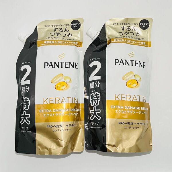 PANTENE パンテーン エクストラダメージリペア 詰め替え 特大サイズ トリートメントinコンディショナー 600g × 2個