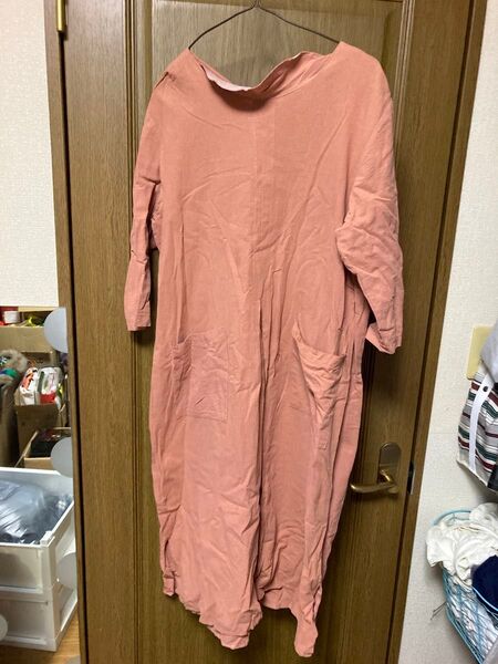 AIMINIFUSHI ワンピース レディース lサイズ コットン 麻 七分袖 ロング アイミニフシ