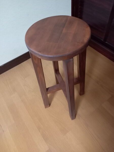 おしゃれスツール ハンドメイド(木製座面)