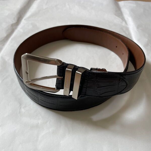 バーバリー BURBERRY 黒 ベルト 約78-83㎝ 幅約3.5㎝