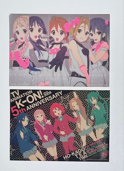 けいおん シール ステッカー 2枚 TV ANIMATION K-ON! 5th ANNIVERSARY since2009