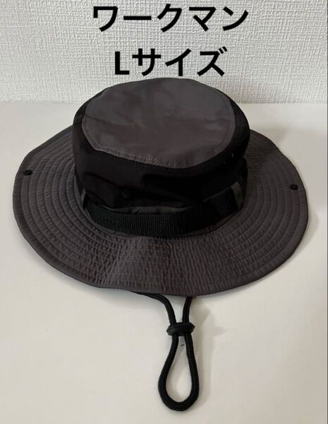 ワークマン フィールドコア FieldCore アウトドアハット 帽子 Lサイズ チャコール×ブラック 男女兼用