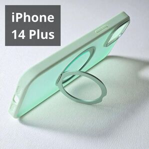 iPhone14Plus ケース マグセーフ MagSafe ワイヤレス充電 ライトグリーン マット iPhoneケース