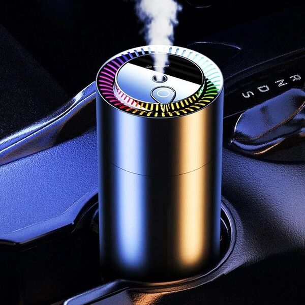 加湿器 コンパクト 380ml 除菌 アロマ対応 超音波式 車用加湿器 静音 LED USB 車用 卓上 アロマディフューザー