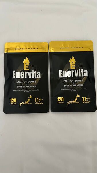 エネルビタ 亜鉛 450mg マカ 12500mg ミネラル 120粒 マルチビタミン 11種 疲労回復 EnerVita 2袋