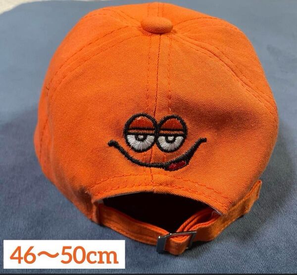 m&m's キッズ帽子 オレンジ 男女兼用 キャップ 刺繍
