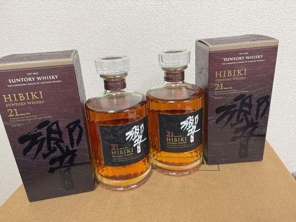 SUNTORY WHISKY HIBIKI サントリー ウイスキー 響21年 2本セット箱付き