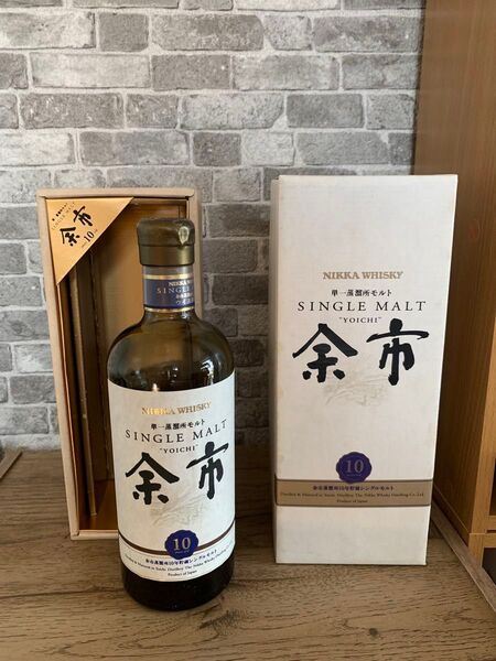 NIKKA ニッカ ウイスキー シングルモルト 旧ラベル 余市10年 古酒 箱付
