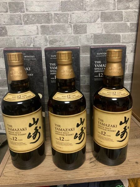 SUNTORY サントリー ウイスキー 山崎12年 シングルモルト 箱付 3本セット
