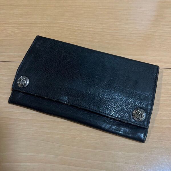 CHROME HEARTS クロムハーツ LONG WALLET グリーシー ケルティックドッグボタン 長財布 ウォレット