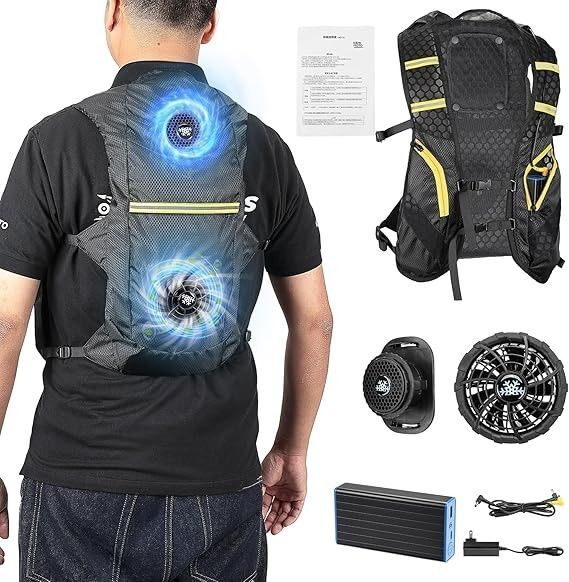 KEMIMOTO 24V超高出力 20000mAh ペルチェ 冷却ベスト 空調服