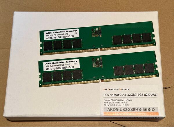 ★★ARK Selection Memory PC5-44800 CL46 32GB★★ DDR5メモリー★★