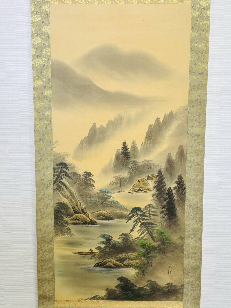 近藤清風 彩色山水 掛け軸の通販 by 値下げ交渉歓迎します。｜ラクマ
