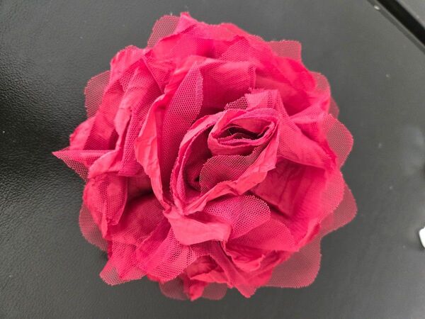 コサージュ 大輪 薔薇 バラ 約17cm 帽子やバックにも