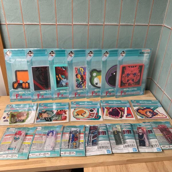 ガンダムジークアクス 一番くじ 下位賞 19点セット E賞アクリルチャーム F賞ラバーアソート G賞ダイカットステッカーセット